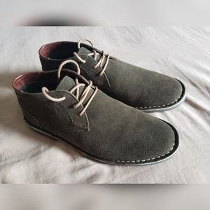 Brown suede chukkas